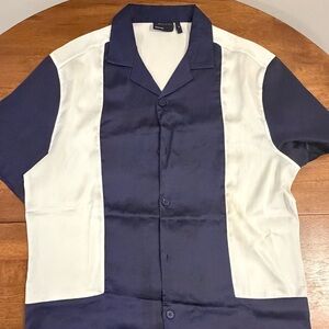 ASOS Navy and White Button Down